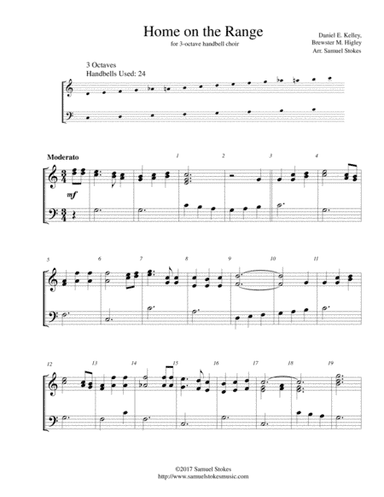 Home on the Range - for 3-octave handbell choir (arr. Samuel Stokes)