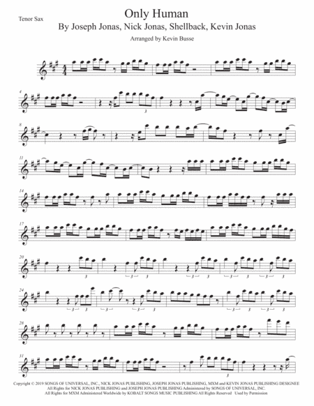 Only Human (arr. Kevin Busse)
