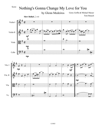 Nothing's Gonna Change My Love For You (arr. Thomas Strauch)