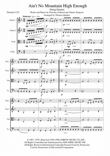 Ain't No Mountain High Enough (arr. Thomas Quigley)