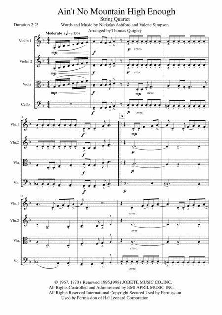 Ain't No Mountain High Enough (arr. Thomas Quigley)