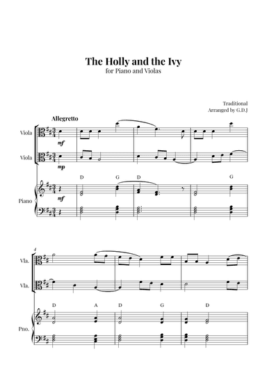 The Holly and the Ivy (arr. GDJ)