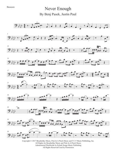 Never Enough (arr. Kevin Busse)