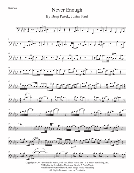 Never Enough (arr. Kevin Busse)