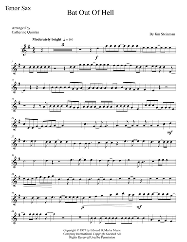 Bat Out Of Hell (arr. Catherine Quinlan)