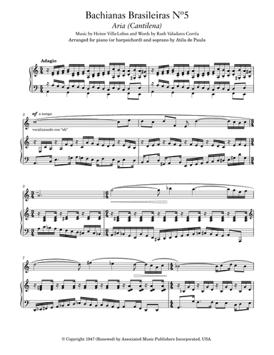 Aria (cantilena) (arr. Atila de Paula)
