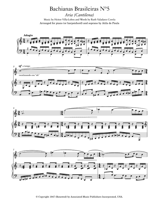 Aria (cantilena) (arr. Atila de Paula)
