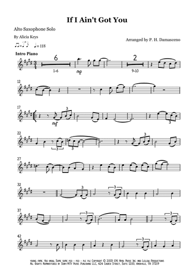 If I Ain't Got You (arr. P.H. Damasceno)