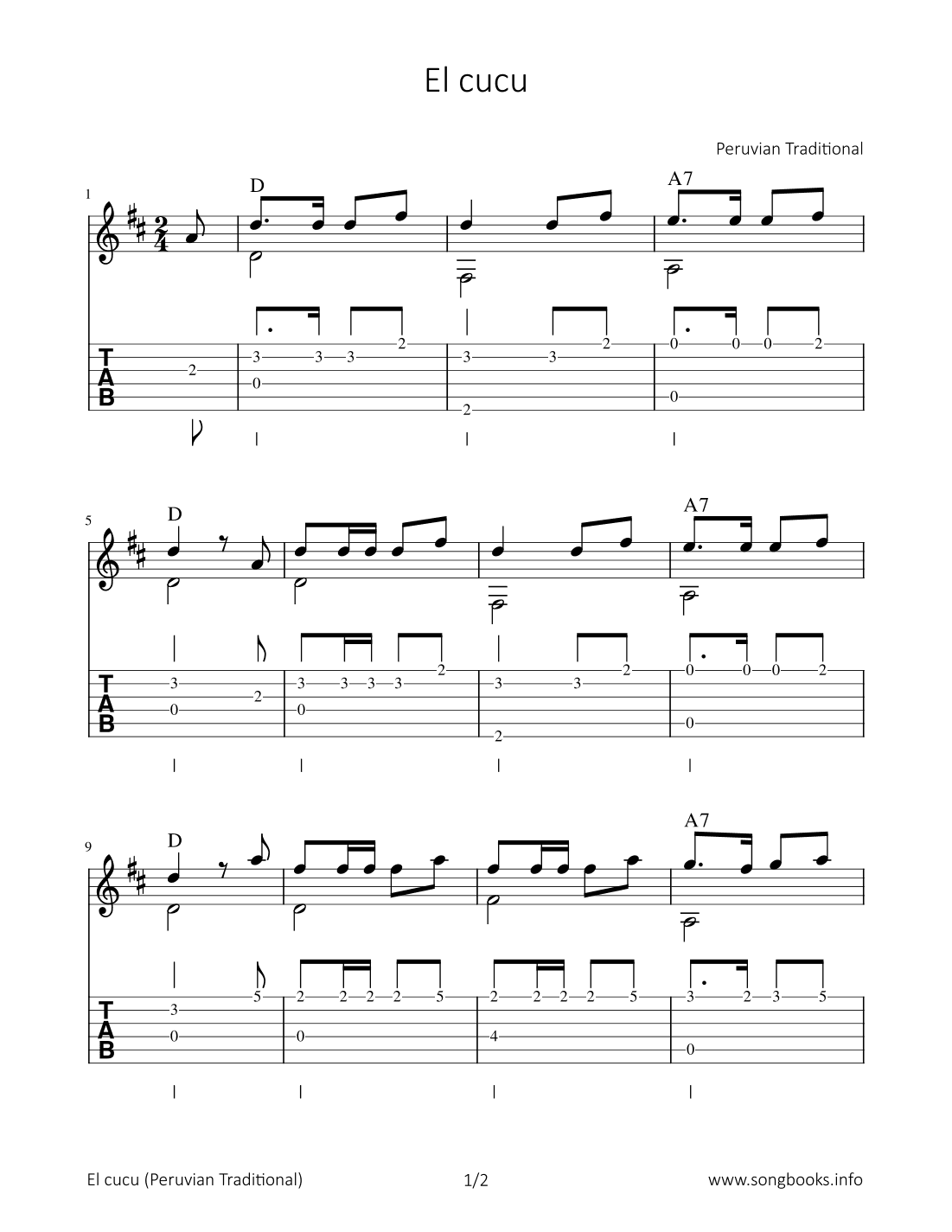 El cucu (arr. Bettina Schipp)