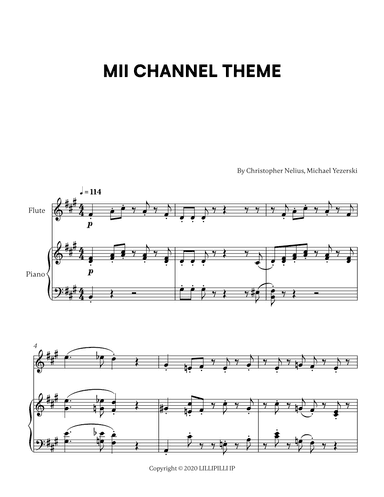 Mii Channel Theme (arr. Cadenza Editions)