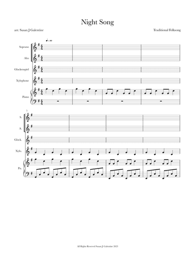 Night Song (arr. Susan J. Galentine)