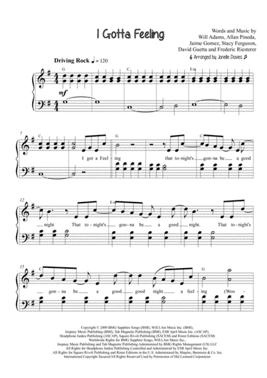 I Gotta Feeling (arr. Janelle Davies)