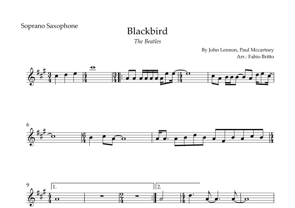 Blackbird (arr. Fabio Britto)