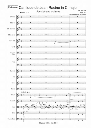 Faure - Cantique de Jean Racine in C major - Orchestra (arr. Nicolas AVINEE)