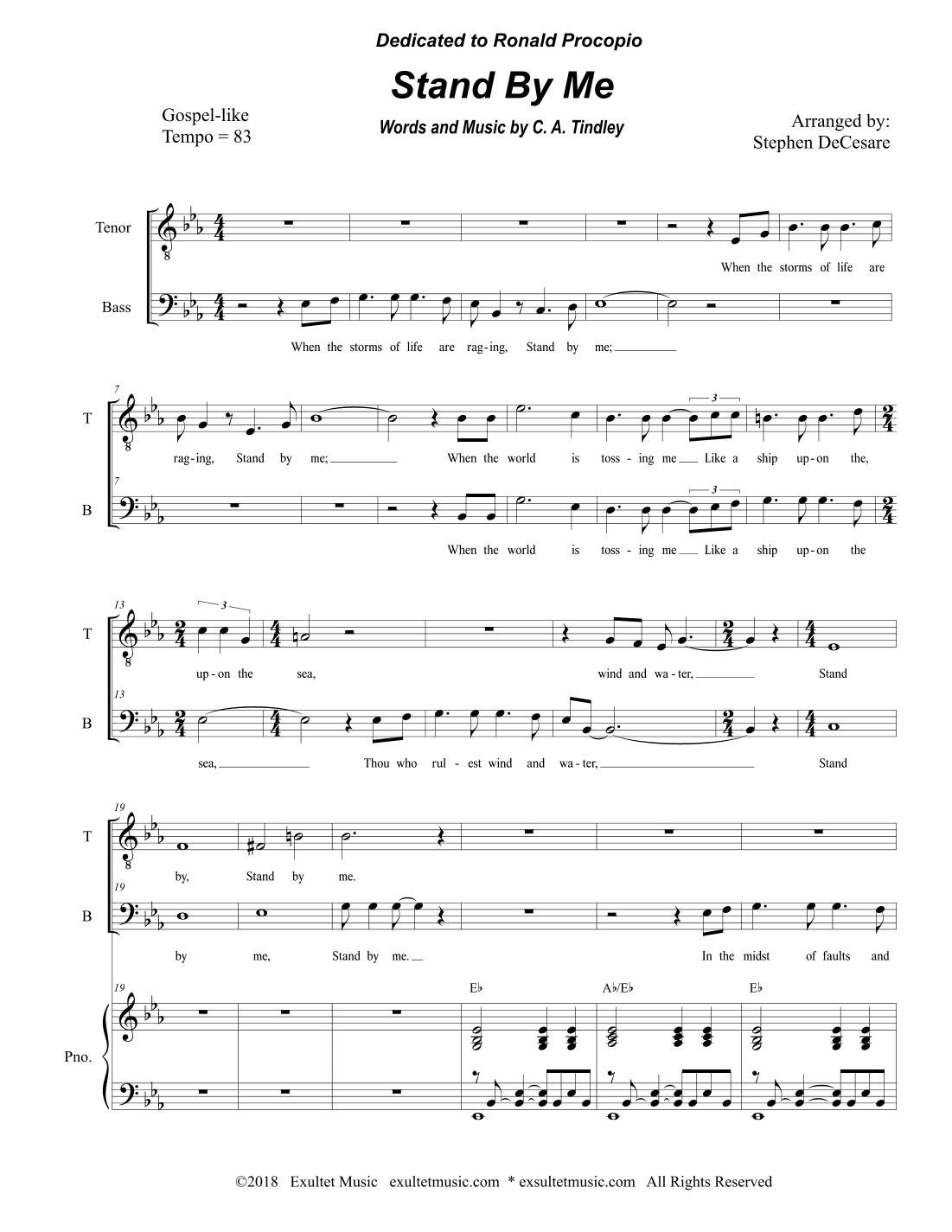 Stand By Me (2-part choir - (TB) (arr. Stephen DeCesare)