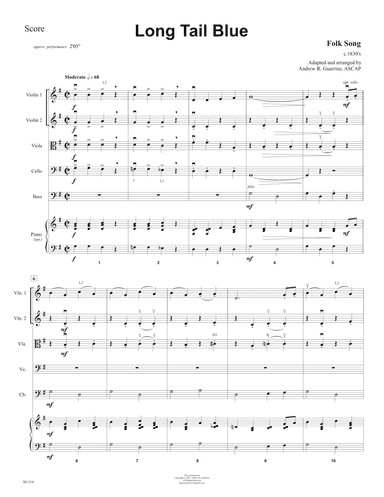 Long Tail Blue (arr. Andrew R. Guarrine)