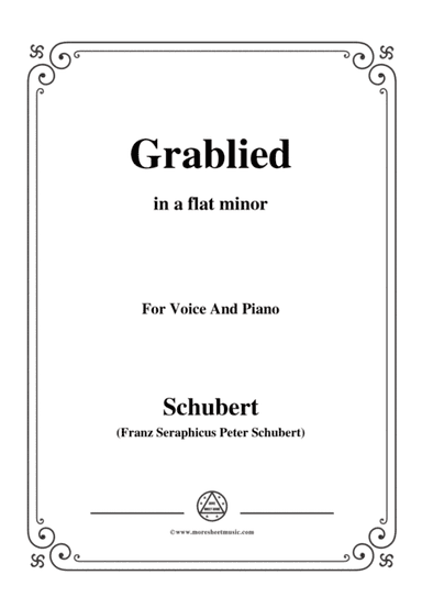Schubert-Grablied,in a flat minor,D.218,for Voice and Piano (arr. MSM)