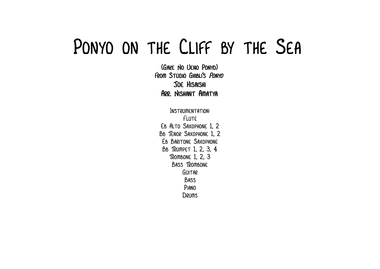 Gake No Ueno Ponyo (arr. Nishant Amatya)
