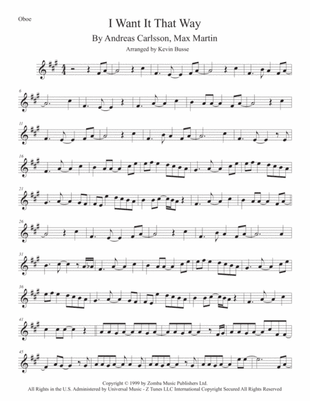 I Want It That Way (arr. Kevin Busse)