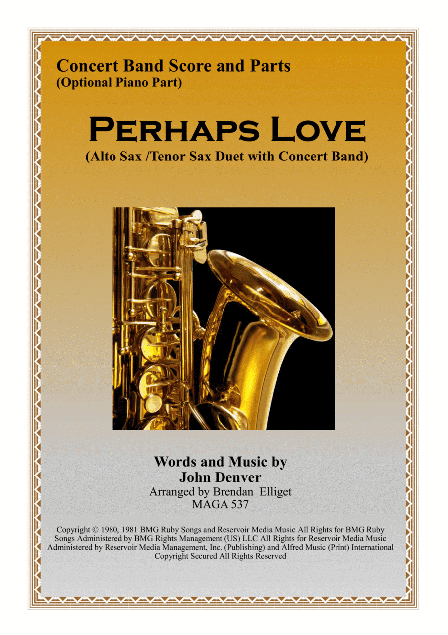 Perhaps Love (arr. Brendan Elliget MAGA 537)