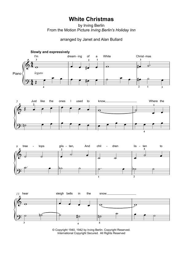 White Christmas (arr. Janet and Alan Bullard (The Janet and Alan Bullard Piano Series))
