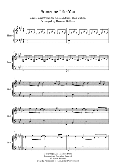 Someone Like You (arr. Roxana Belibou)