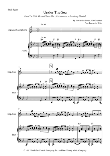 Under The Sea (arr. Fernando Britto)