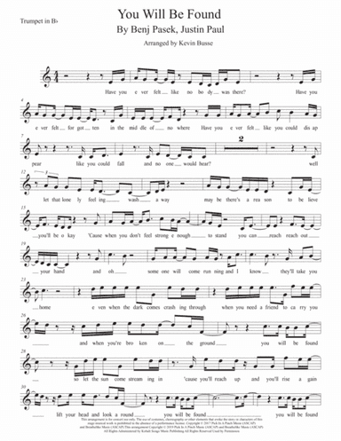 You Will Be Found (arr. Kevin Busse)