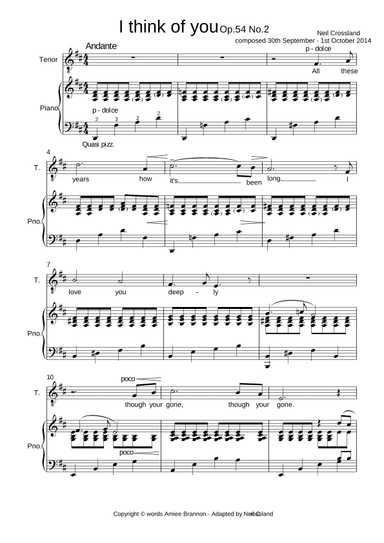I Think Of You  Op.54 No.2