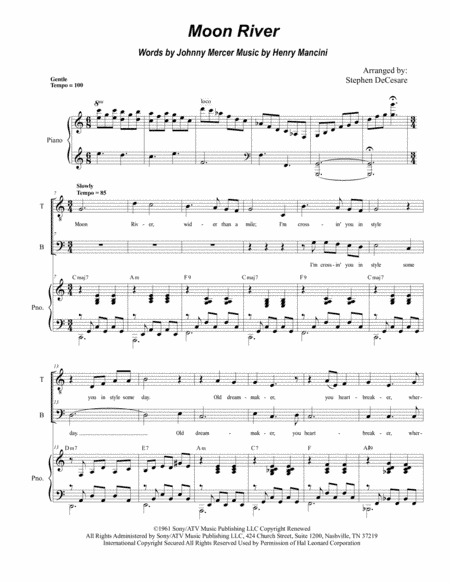 Moon River (arr. Stephen DeCesare)