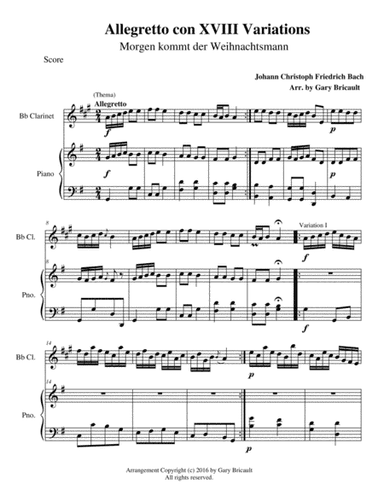 Allegretto con XVIII Variations on Twinkle, Twinkle (arr. Gary Bricault)
