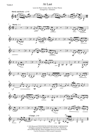 At Last (arr. Jonathan Simmance)