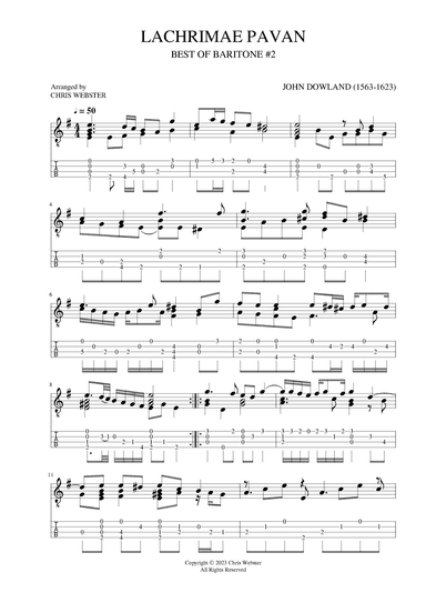 Lachrimae Pavan by John Dowland (Best of Baritone #2) (arr. Chris Webster)