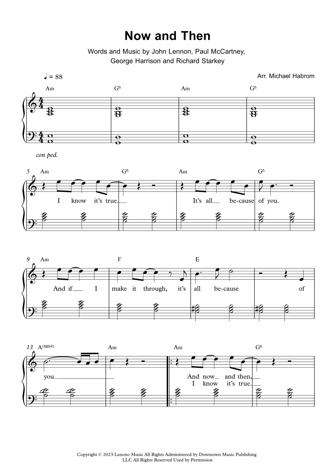 Now And Then (arr. Michael Habrom)