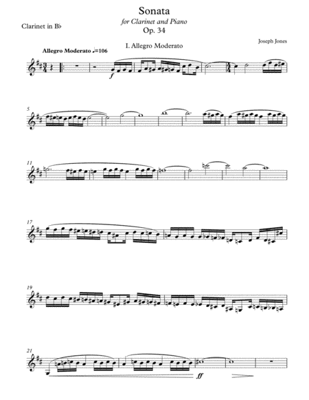 Sonata for Clarinet and Piano, Op. 34