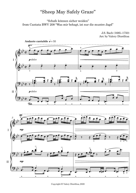 Sheep may safely graze (arr. Valery Diorditsa)