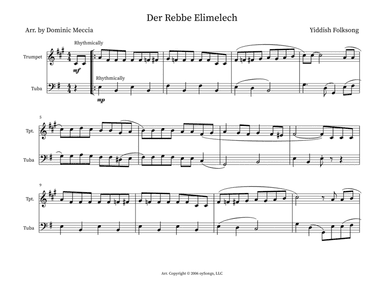 Der Rebbe Elimelech (the Rebbe Elimelech) (arr. Dominic Meccia)