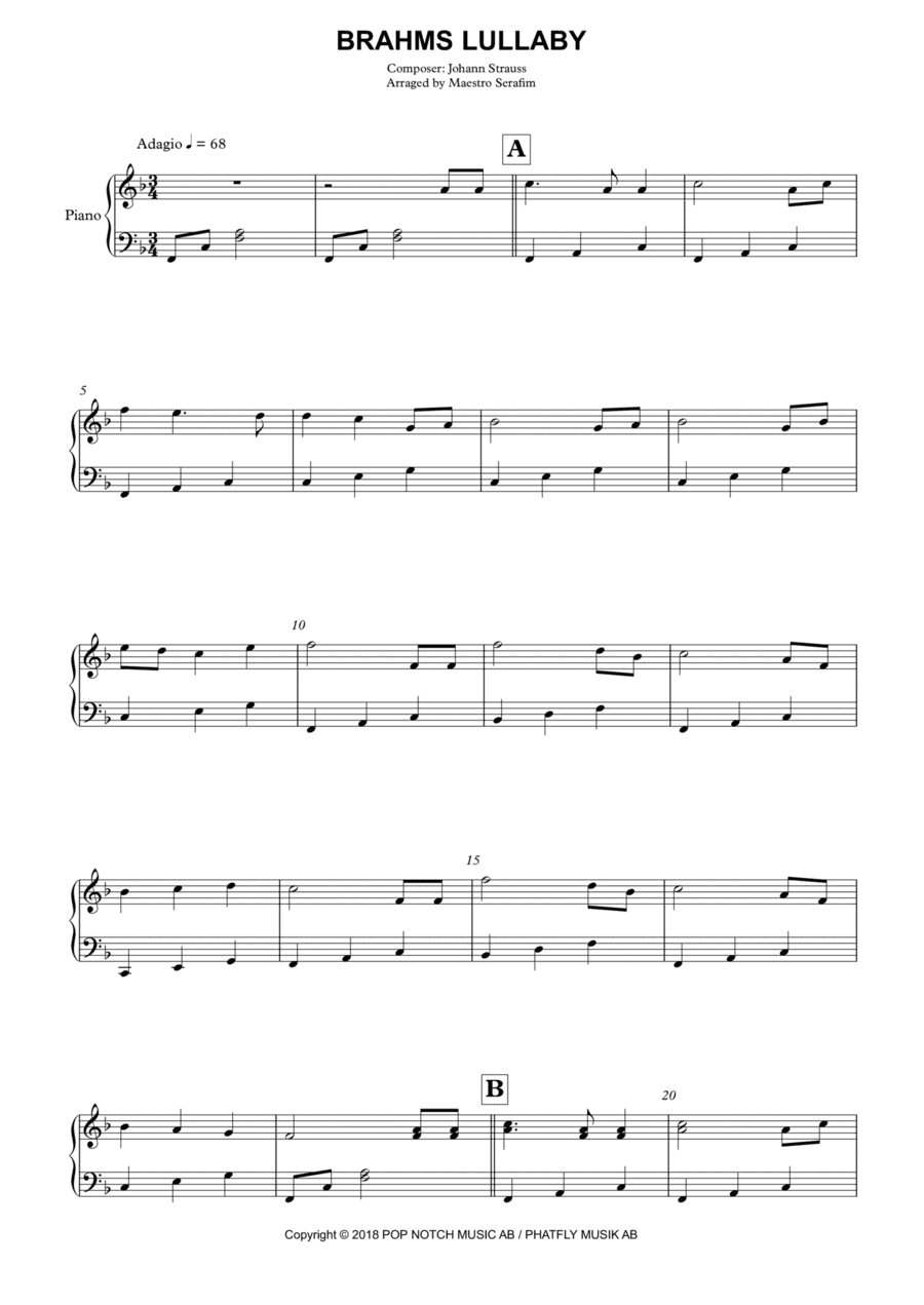 Brahms Lullaby (arr. Maestro Serafim)