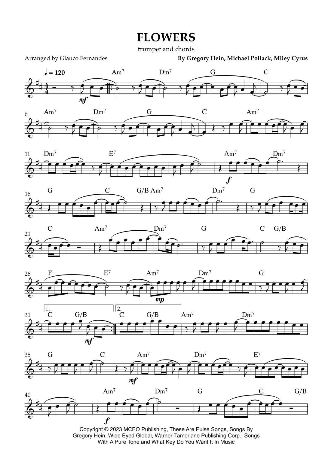 Flowers (arr. Glauco Fernandes)