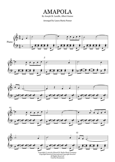 Amapola (pretty Little Poppy) (arr. Laura Maria Pumar)