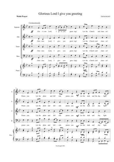 Glorious Lord SATB
