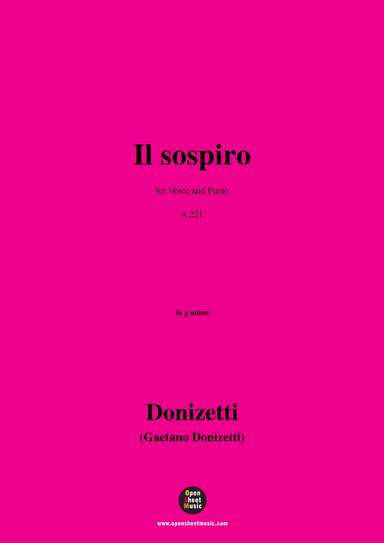 Donizetti-Il sospiro,in g minor,for Voice and Piano (arr. MSM)