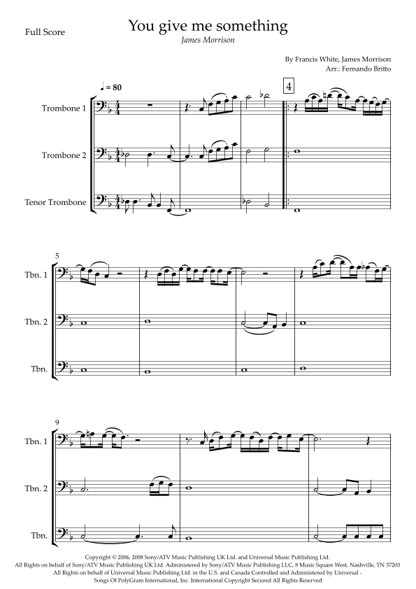 You Give Me Something (arr. Fernando Britto)
