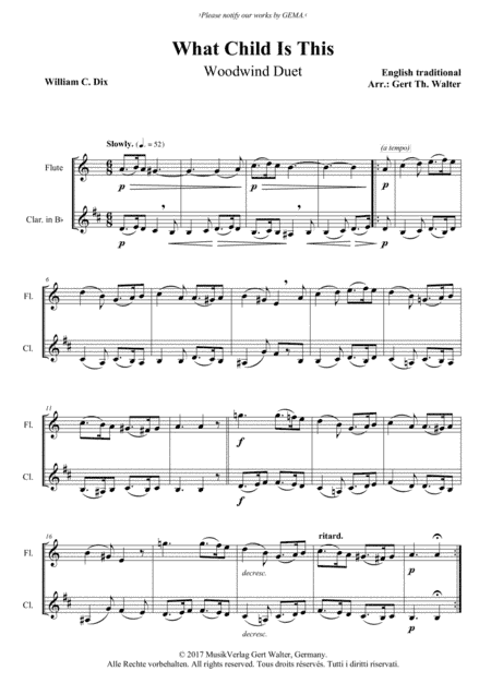 What Child Is This (arr. Gert Th. Walter)
