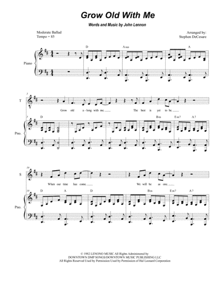 Grow Old With Me (arr. Stephen DeCesare)