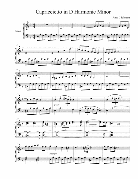 Capriccietto in D Harmonic Minor