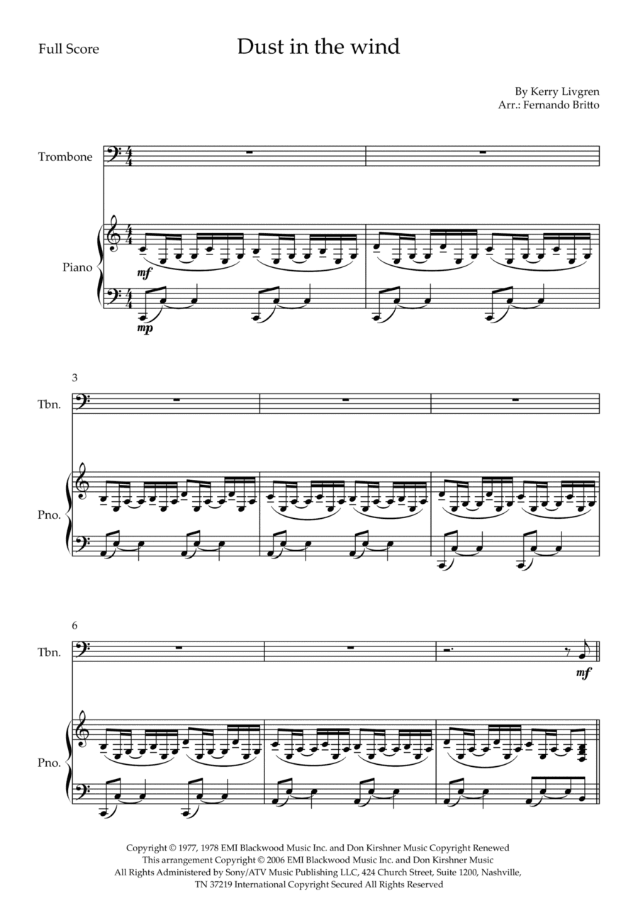 Dust In The Wind (arr. Fernando Britto)
