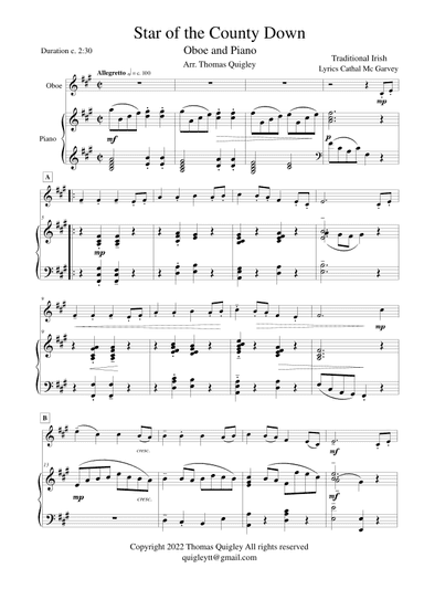 Star of the County Down (arr. Thomas Quigley)