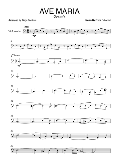 Ave Maria Op.52 nº6 (arr. Tiago Cordeiro)
