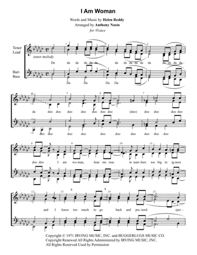 I Am Woman (arr. Tony Nasto)